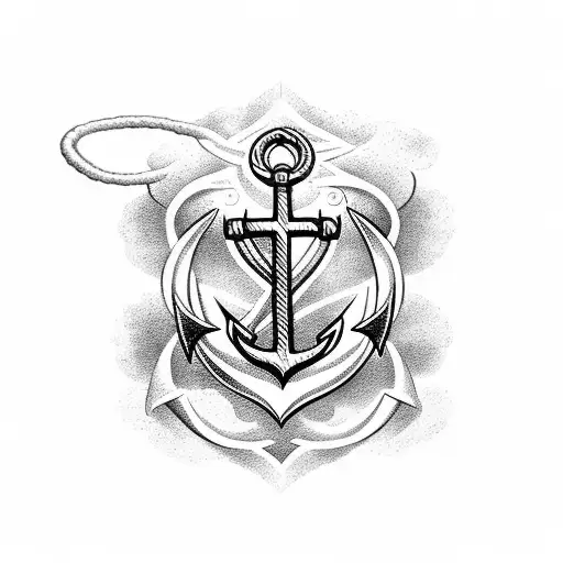 Anchor With Heart And Cross
