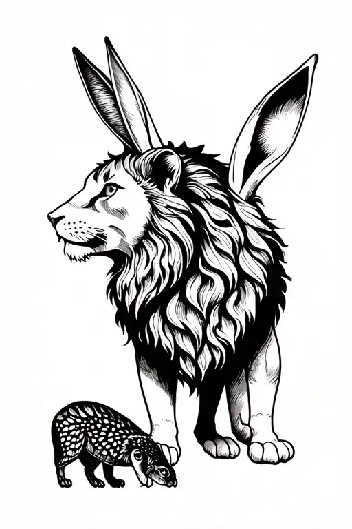 Lion And Rabit Gemini Zodiac Sign