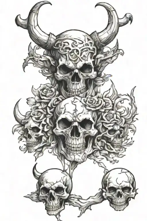 2Rbina 2Rista Skull And Demon