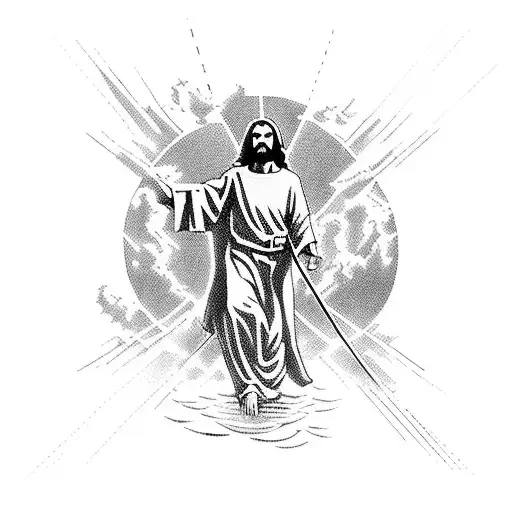 A Modern Interpretation Of Jesus Walking On Water In The Sea Of Galilee