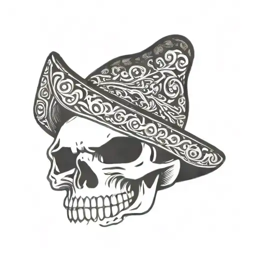 Skull And Rice Hat