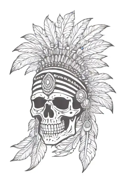 Indian Skull Head Dress