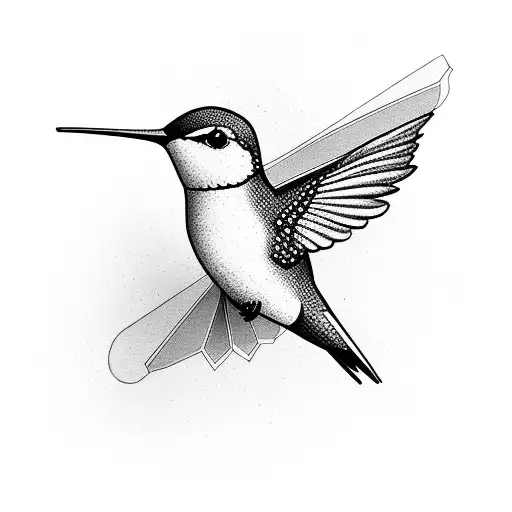 Abstract Geometrical Hummingbird