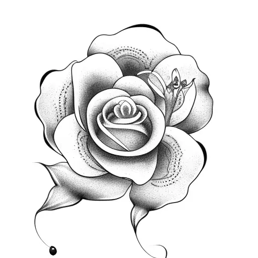 Lily Flower With Rose