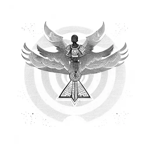 A Phoenix Flying Over A Shooting Range With African Zulu Queen Warriors