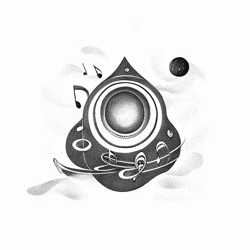 Music Notes Creating A Portal To Space