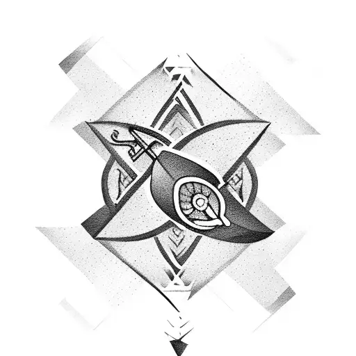 Two Indian Arrows Crossing To Make X