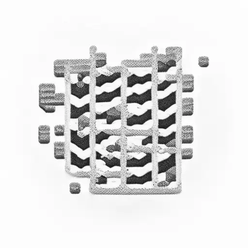 A Pixelated Cloud Formation Intertwined With Binary Code