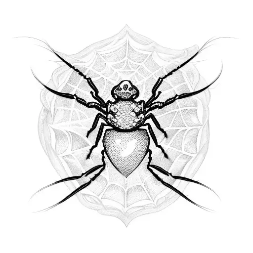 Lower Back Tattoo Black And White With Spider Web Heart And Dragon Wings And Lace