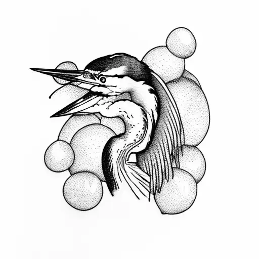 Blue Heron In A Lemon Tree