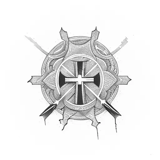 Upside Down Broken Cross