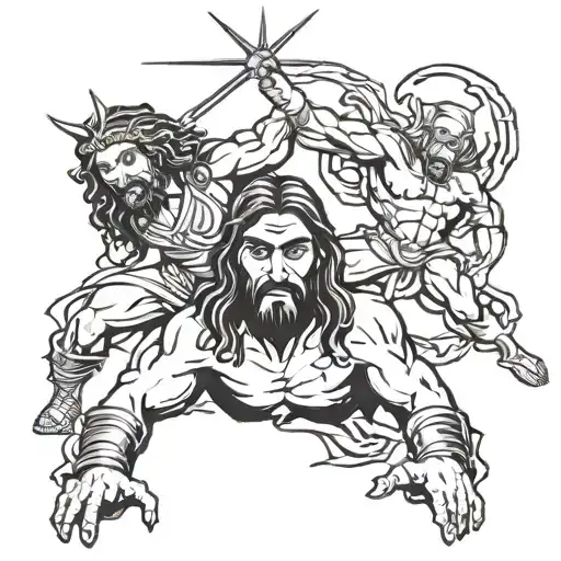 Jesus Vs Devil Wrestling