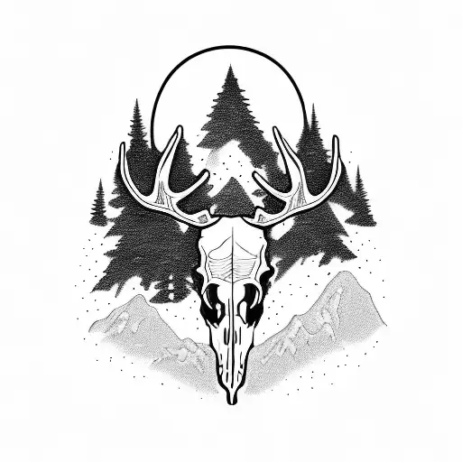 Pacific Northwest Moose Skull