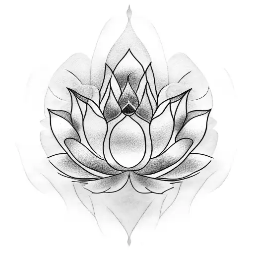 Lotus Flower With Buddha