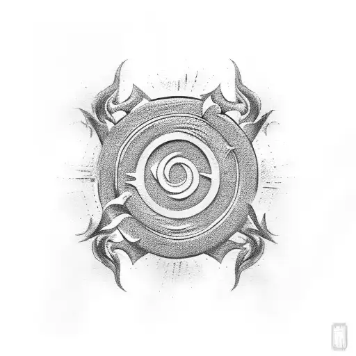 Tai Chi Symbol With A Ninja Twist