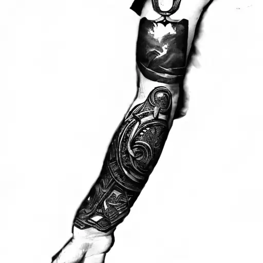 A Man With A Sword In His Arm