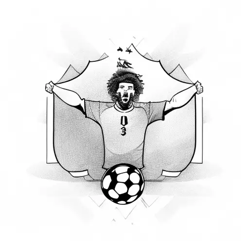 A Soccer Player Wearing A Jersey With The Brazilian Flag