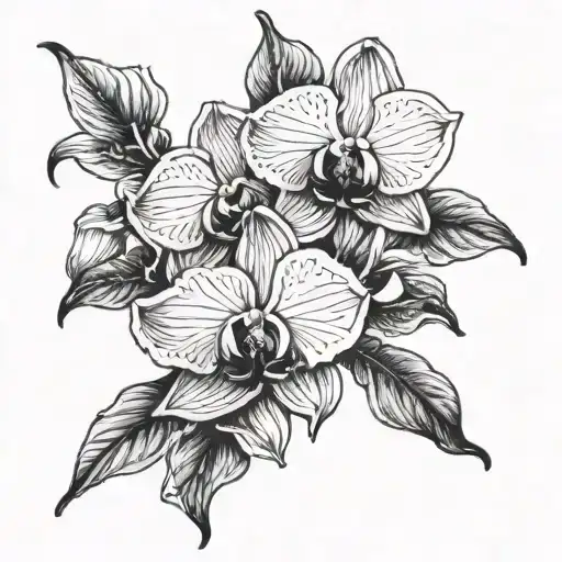 Orchid Love Rose Intertwined