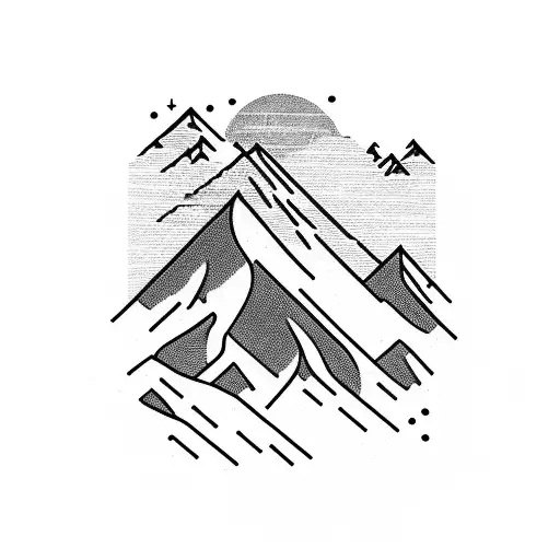 A Majestic Mountain Range With A Winding Hiking Trail Leading Into The Distance