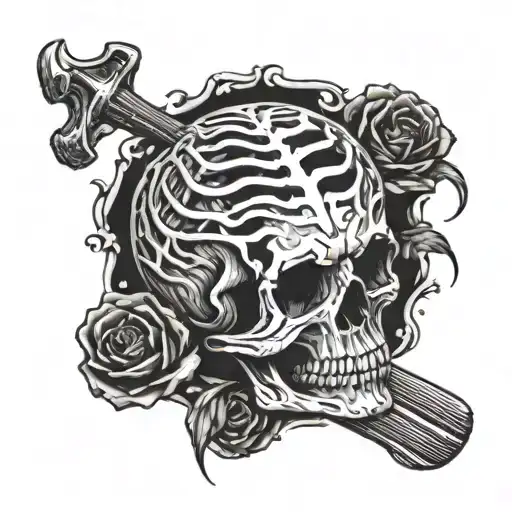 Skeleton On The Brush