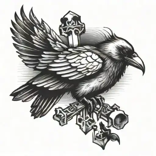 Crow On Cross