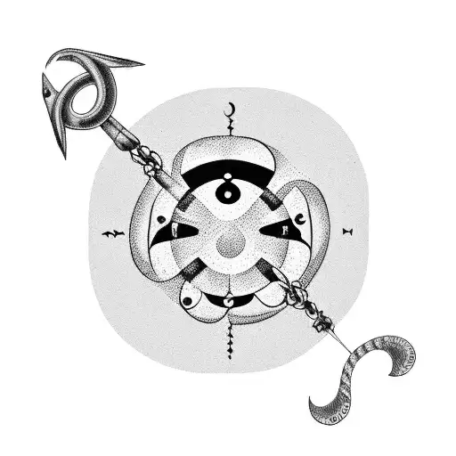 Rip Dad With Fish Hooks And An 8Ball