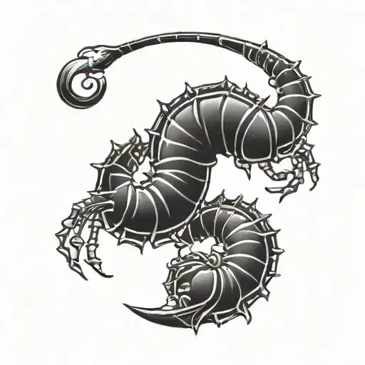 Scorpio With Letter M Joined Together