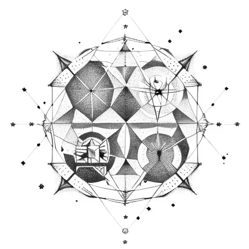 A Constellation Of Sagittarius Intertwined With Iconic Landmarks From Around The World