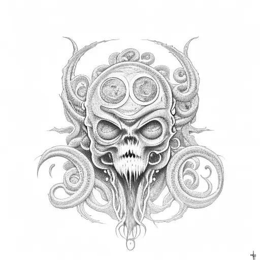 Cthulu With Dark Moon