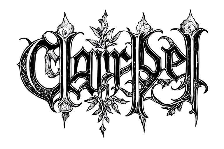 Name Claribel In Letters Gothic