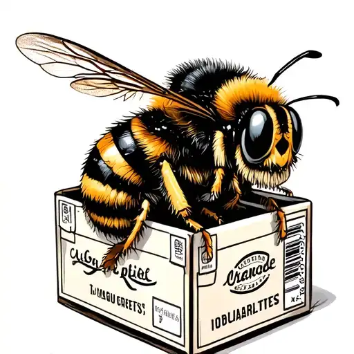 Box Of Cigarettes And Dead Bee Sitting With Smoke