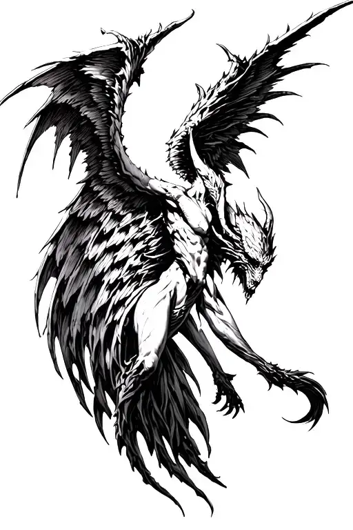 Demon Full Body Wings Expanded