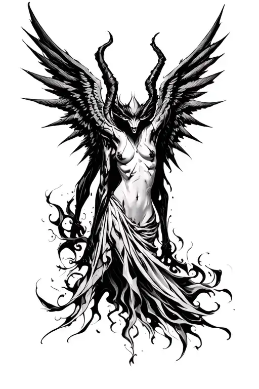 Shadow Demon Wings Spread