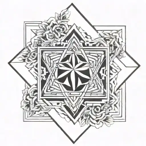 Star Of David Geometric Mandala