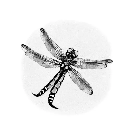 Group Of Dragonflies