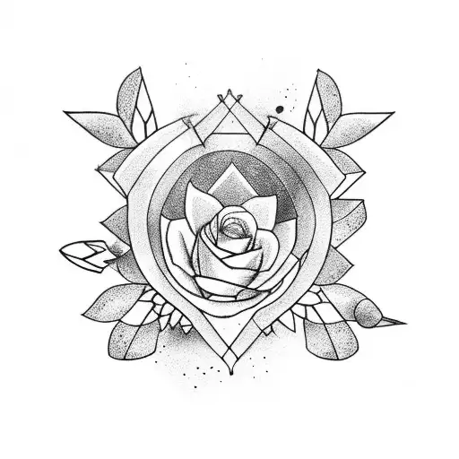 Arrow With Flowers And Butterflies