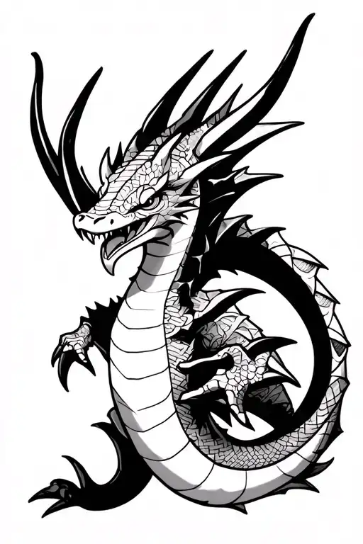 Pokemon Gyarados Tattoo Design