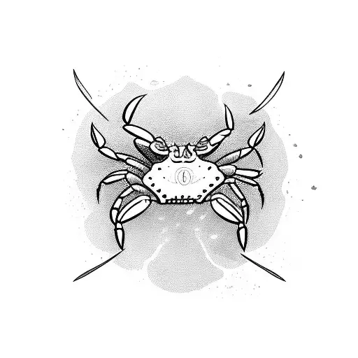 A Crab With A Sword Stuck In It