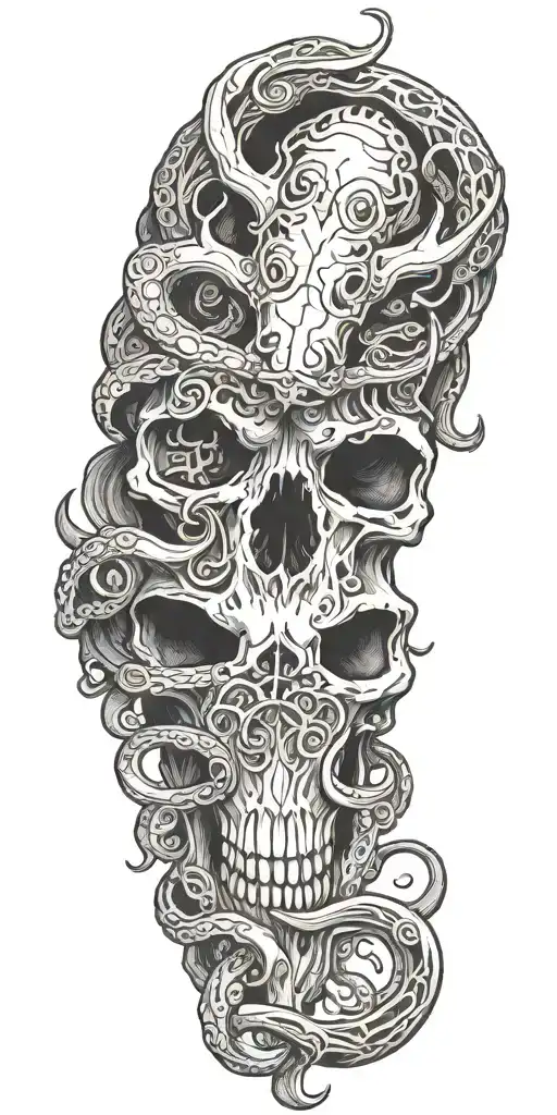 Deer Skull Octopus Wrapped