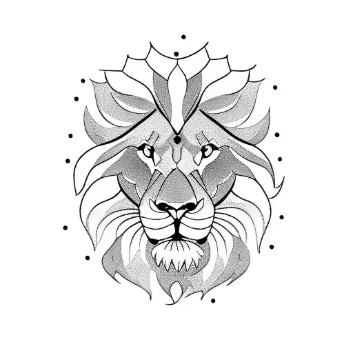 Lion With Little Baby