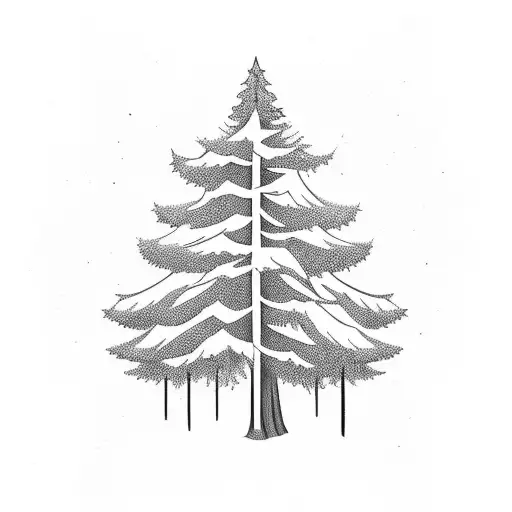 Pine Tree With Memorial Dates