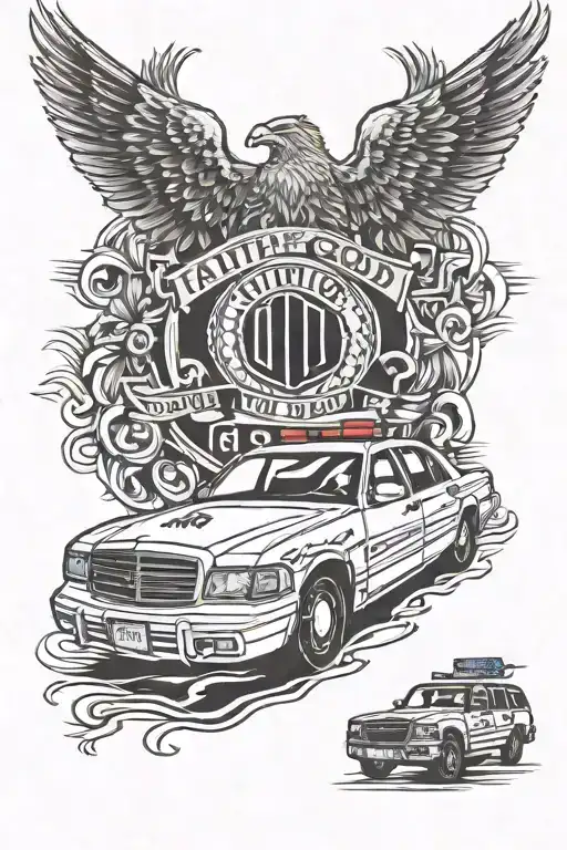 Faith In God Cop Car