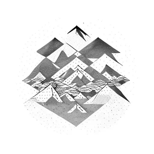 Atlas Maps With Mountains And Constellations