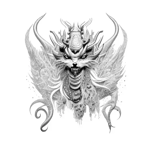 A Dishwasher Transforming Into A Mythical Creature With Animal Features