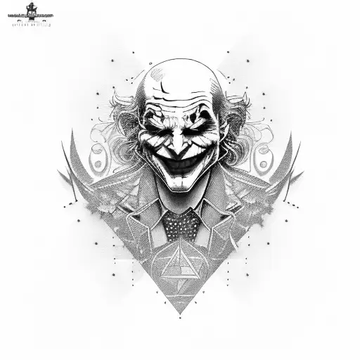 Joker Design Incorporating Elements Of Technology And Artificial Intelligence