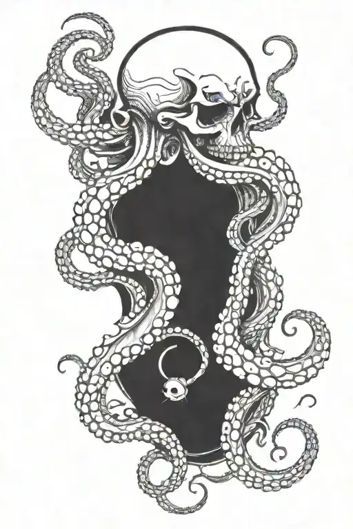 Skull Octopus Holding An Angler Fish