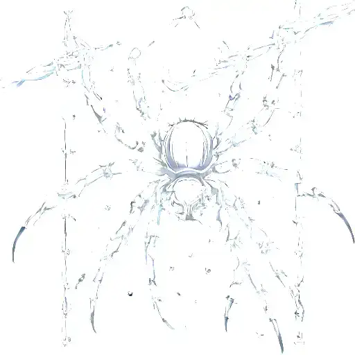 A Gothic Cybersigilism Spider Hanging From A Barbed Wire Fence