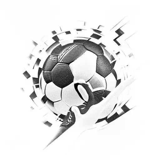 An Intricate Design Of A Soccer Player Being Treated By A Physio