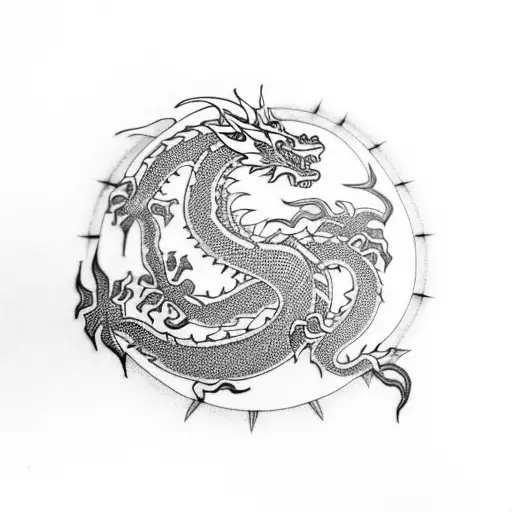 Dragon With A Temple