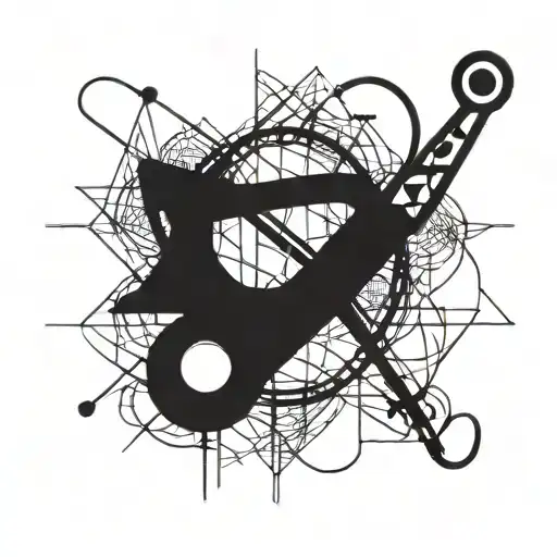 Abstract Geometric Design Incorporating A Stethoscope